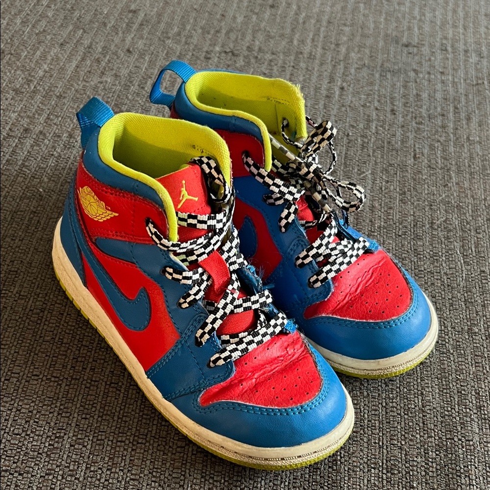 Jordan Kids' Sneakers - Red, Blue, and Yellow